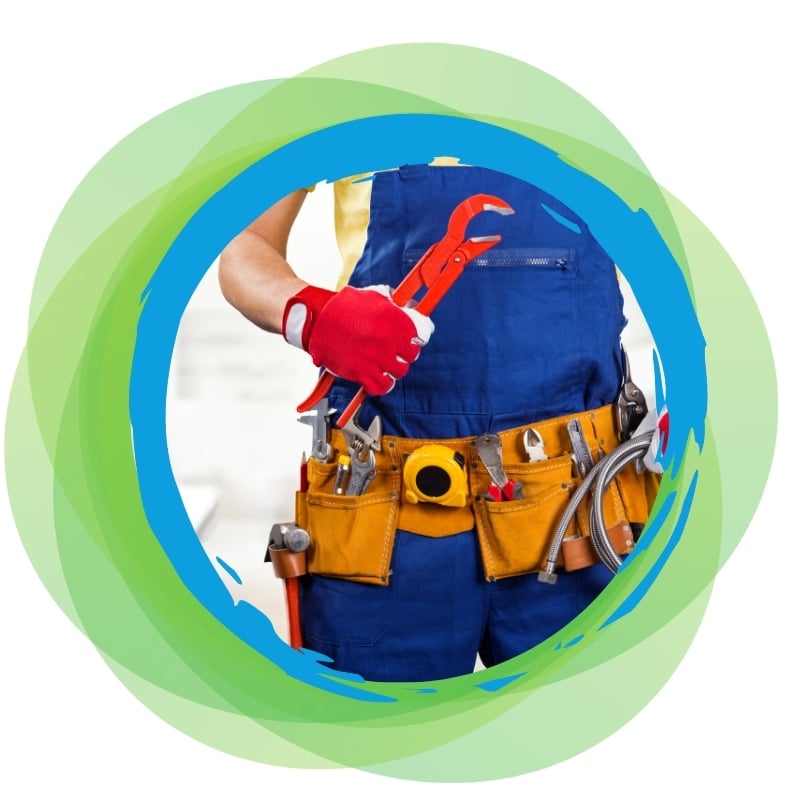 The image presents a local plumber